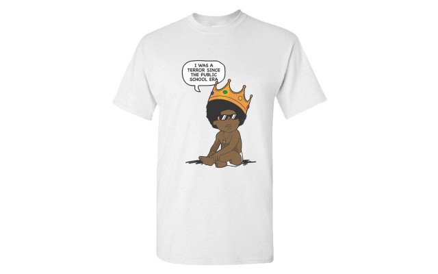  Men’s Baby Biggie Smalls Cartoon Graphic T-Shirt (White, 2XL)