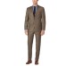  Classic/Regular Stretch Sharkskin Wool Suit (Brown, 38R/M37)