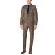  Classic/Regular Stretch Sharkskin Wool Suit (Brown, 38R/M37)