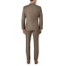  Classic/Regular Stretch Sharkskin Wool Suit (Brown, 38R/M37)