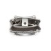  Flora Burst Satchel North South Silver Satchel Handbag