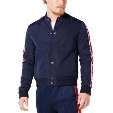 Michael Kors Men’s Baseball Jacket (Dark Blue, X-Large)