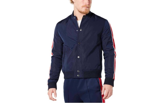  Men’s Baseball Jacket (Dark Blue, X-Large)