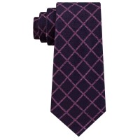 Michael Kors Men’s City Grid Silk Tie (Purple)