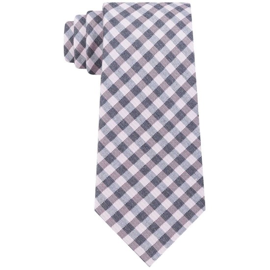  Men’s Classic Gingham Tie (Pink)