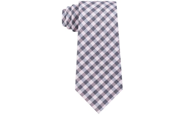  Men’s Classic Gingham Tie (Pink)