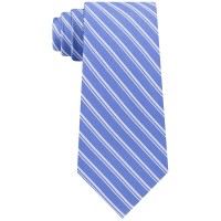 Michael Kors Men’s Classic Pink Asymmetrical Stripe Silk Ties