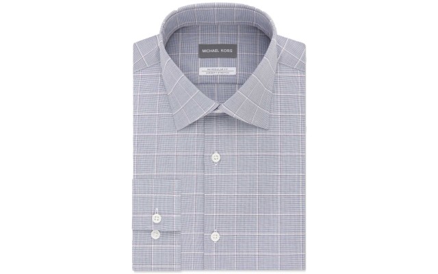  Men’s Classic/Regular Fit Non-Iron Airsoft Stretch Performance Check Dress Shirts