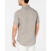  Men’s Cross-Dye Linen Shirt (Sand, XL)