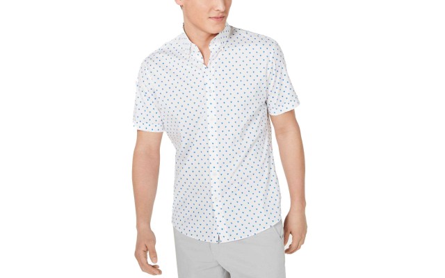  Men’s Ike Slim-Fit Stretch Dot-Print Shirts