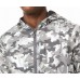  Men’s Jacket Large Camo Print Hooded Jacket(Silver, L)
