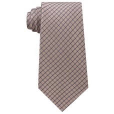 Michael Kors Men’s Mini Grid Silk Tie (Taupe)