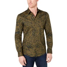 Michael Kors Men’s Performance Stretch Camouflage Palm-Print Shirts