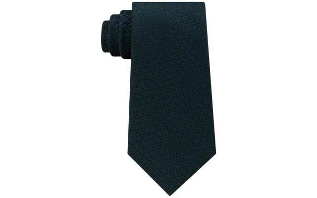  Men’s Pindot Ground Diamond Silk Tie (Green)