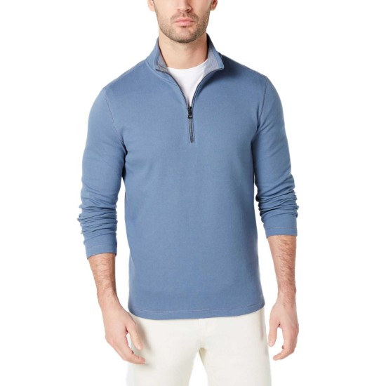  Men’s Piqué Quarter-Zip Sweater