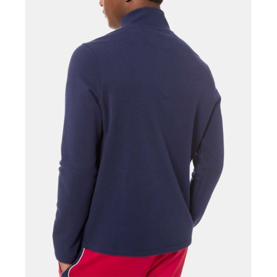  Men’s Piqué Quarter-Zip Sweater