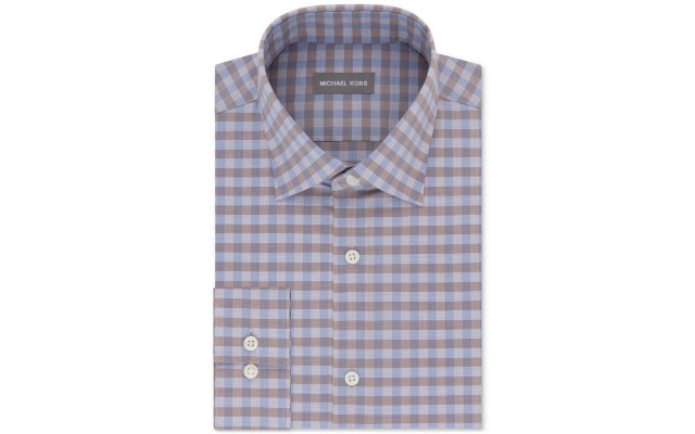  Men’s Regular Fit Airsoft Stretch Non-Iron Performance Check Dress Shirts