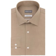 Michael Kors Men’s Regular Fit Airsoft Stretch Non-Iron Performance Solid Dress Shirts
