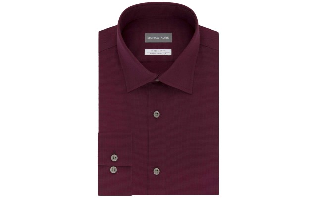  Men’s Regular Fit Airsoft Stretch Non-Iron Performance Solid Dress Shirts