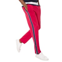 Michael Kors Men’s Scuba Stripe Side-Snap Track Pants (Bright Red, S)
