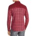  Men’s Slim Fit Linen Blend Dip-Dyed Plaid Shirts