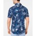  Men’s Slim-Fit Stretch Palm-Print Camp Shirts