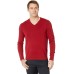  Men’s Solid Pullover Ribbed V-Neck  Sweater