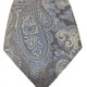  Men’s Stately Classic Paisley Silk Tie(Silver)