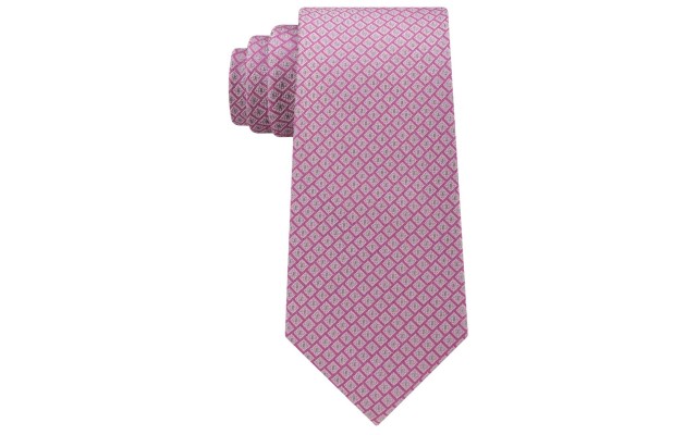  Men’s Tile Cubes Silk Tie (Pink)