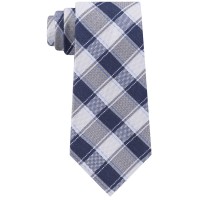 Michael Kors Men’s Track Plaid Tie (Gray)