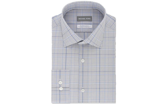  New Plaid Regular FIT Dress Shirt (Blue,15 32/33)
