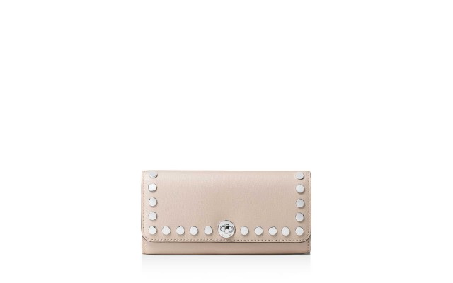  Rivington Stud Leather Wallet (Cement)