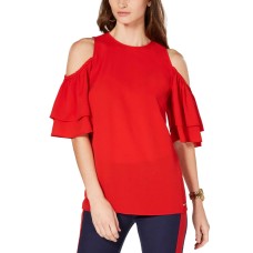 Michael Kors Ruffled Cold-Shoulder Top, In Regular & Petite P