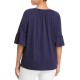  Woman’s Gathered-Sleeve Top (Blue 0X)