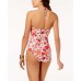  Women's Keyhole Halter One-Piece Swimsuits