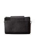 MICHAEL  Crossgrain Leather Crossbody Clutch (Black, One Size)