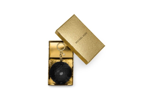 Michael  Disco Pom Pom Key Fob (Black Gold)
