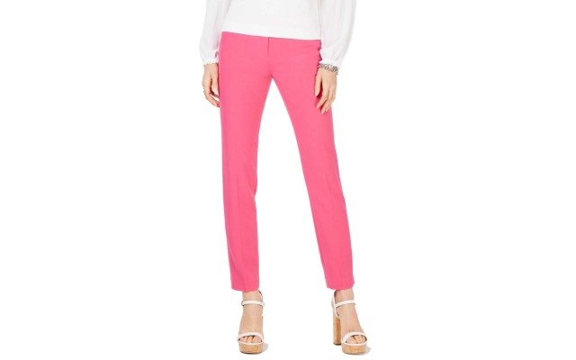 Michael  Miranda Ponte-Knit Pants (Pink, 40×30)
