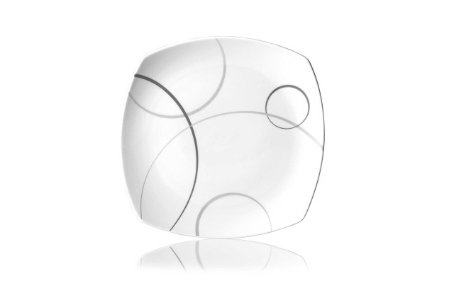 Mikasa Geometric Circles Dinner Plate, 10.75-Inch