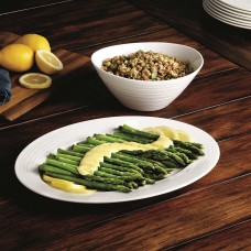 Mikasa Swirl Bone China Serving Set (2-piece 15.75″ Platter, 8.75″ Bowl)