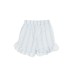  Striped Ruffled Cover-Up Shorts Women’s Swimsuit (White, S)