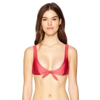 Minkpink Women’s Reef Tie Front Bikini (Coral, Large)