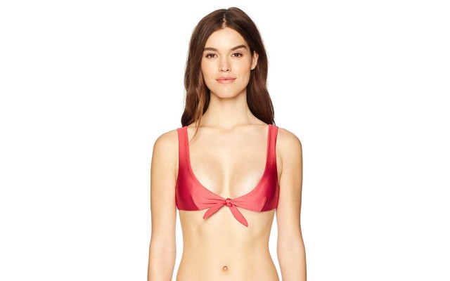  Women’s Reef Tie Front Bikini (Coral, Large)