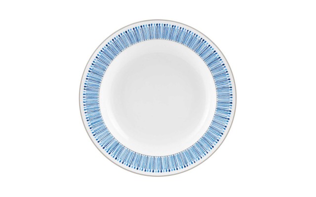  Waterford Malibu Azure Rim Soup (Navy)
