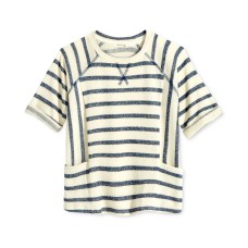 Monteau Polka Dot Top, Big Girls (White/Navy, 7-16)