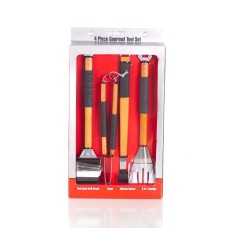 Mr. Bar-B-Q 4 Piece Gourmet Finger Grip Grilling Tool Set