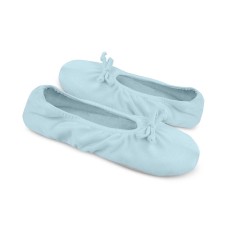 Muk Luks Women’s Stretch Satin Ballerina Slippers (Blue, X-Large)
