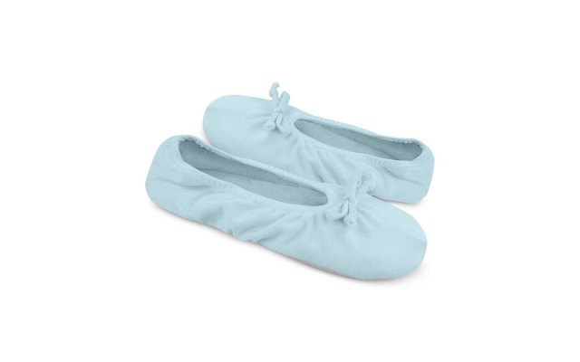  Women’s Stretch Satin Ballerina Slippers (Blue, X-Large)