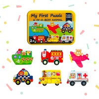 My Baby’s First Puzzle Wooden Jigsaw Puzzles for Toddlers 2 3 4 Years Old- Cognitive Development and Montessori Learning Puzzle Sets