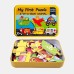 My Baby’s First Puzzle Wooden Jigsaw Puzzles for Toddlers 2 3 4 Years Old- Cognitive Development and Montessori Learning Puzzle Sets